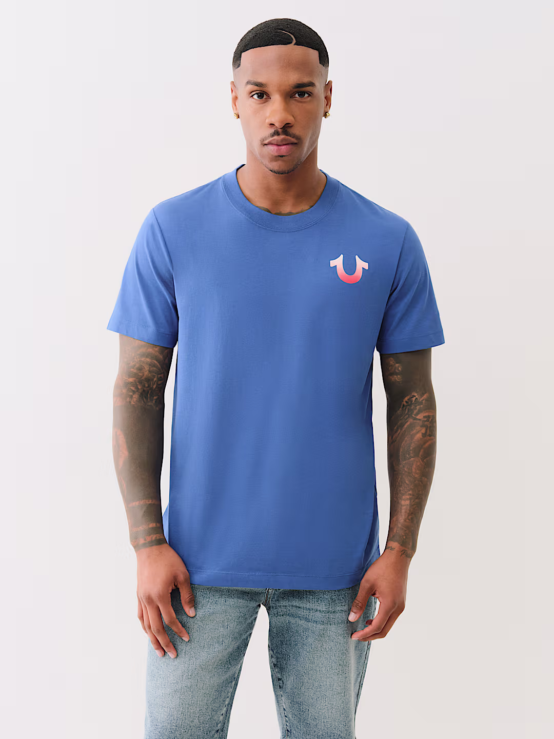 True Religion Light Blue Logo T-Shirt
