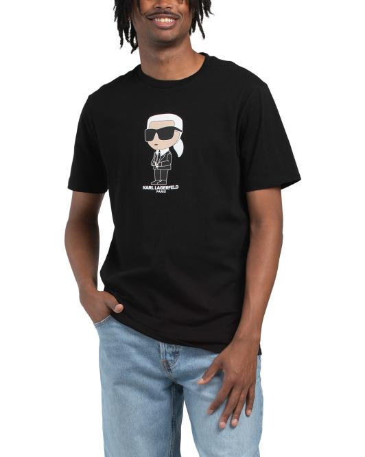 KARL Black Character Graphic T-Shirt