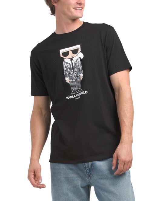 KARL Black Suit Graphic T-Shirt.