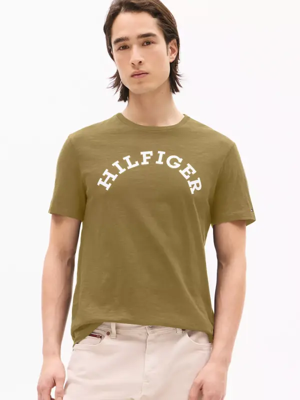 Tommy Hilfiger Olive Green Logo T-Shirt