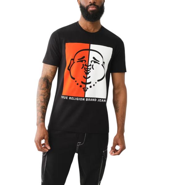 True Religion Black Dual-Color TRUE Graphic T-Shirt
