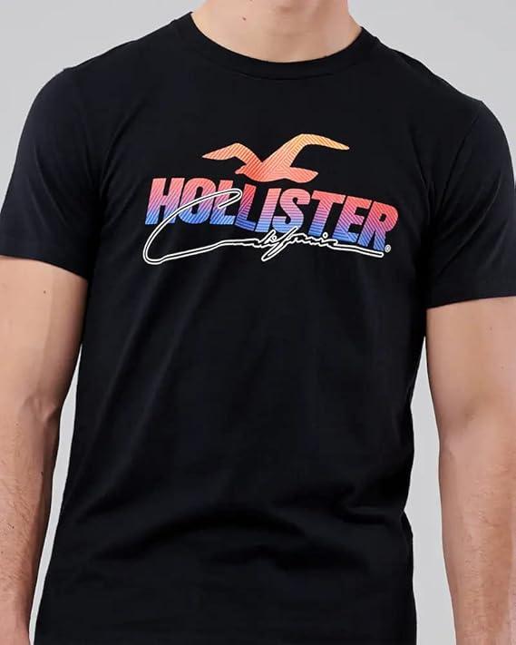 Hollister Men’s Logo Graphic T-Shirt – Black