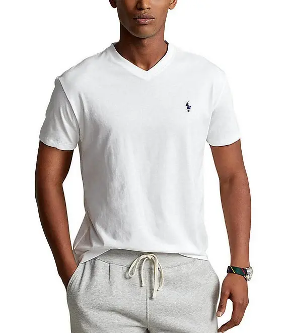 Polo Ralph Lauren Men’s V-Neck T-Shirt – White