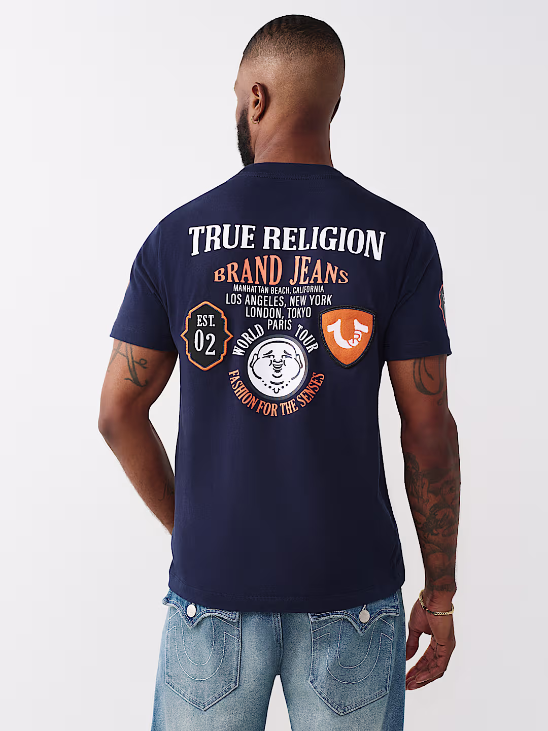 True Religion Men’s Graphic Back Print T-Shirt.