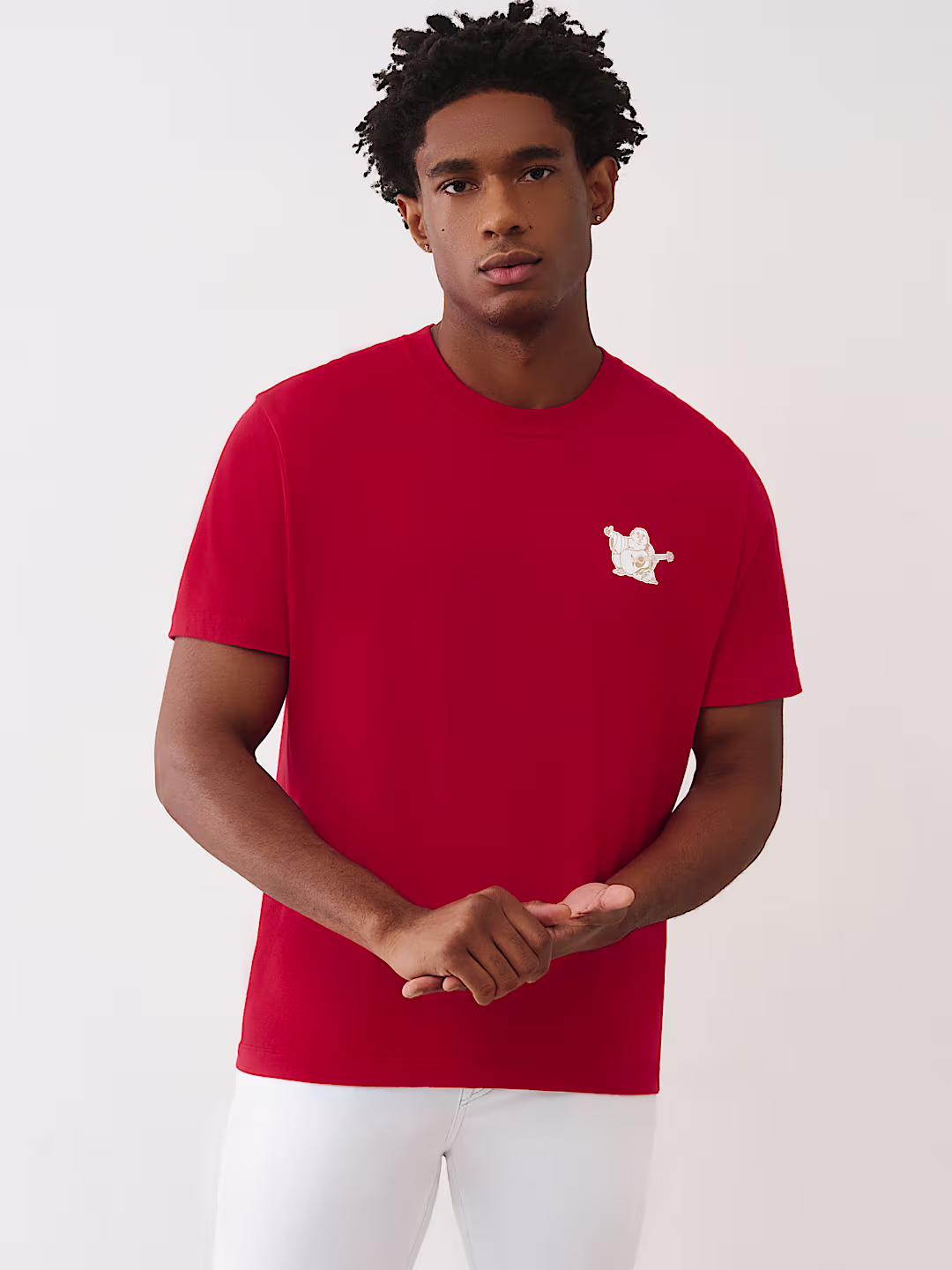 True Religion Men’s Red Buddha Logo T-Shirt