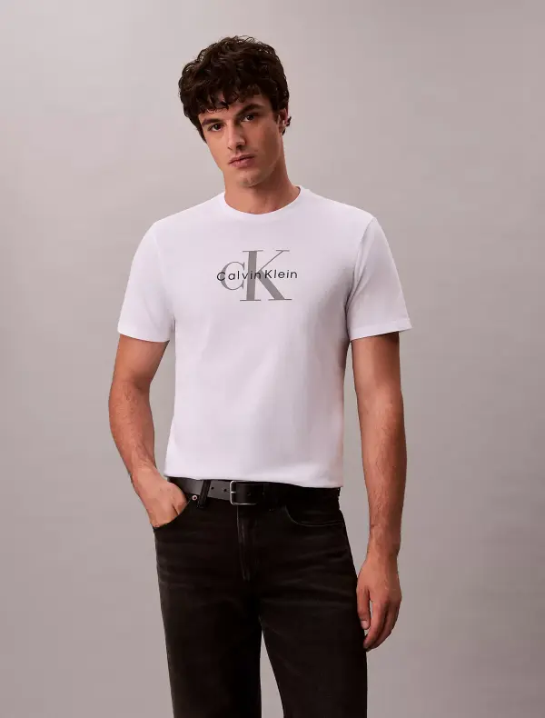Calvin Klein Men’s White T-Shirt | 100% Cotton | Original