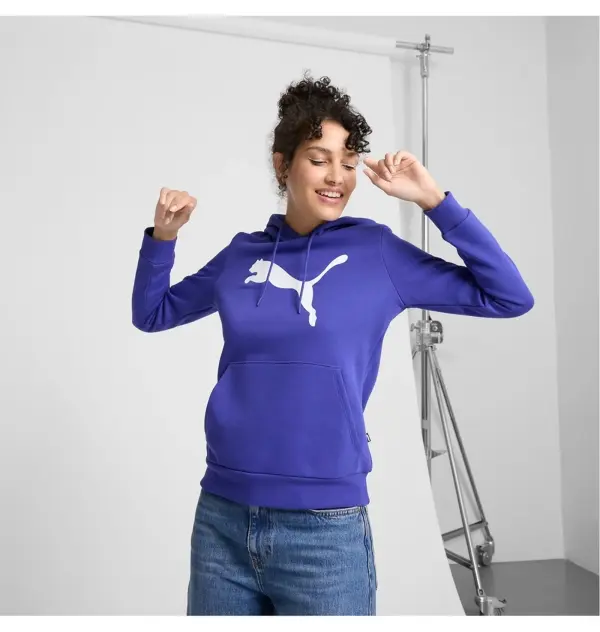 PUMA Women’s Hoodie | Blue | Front Puma Logo