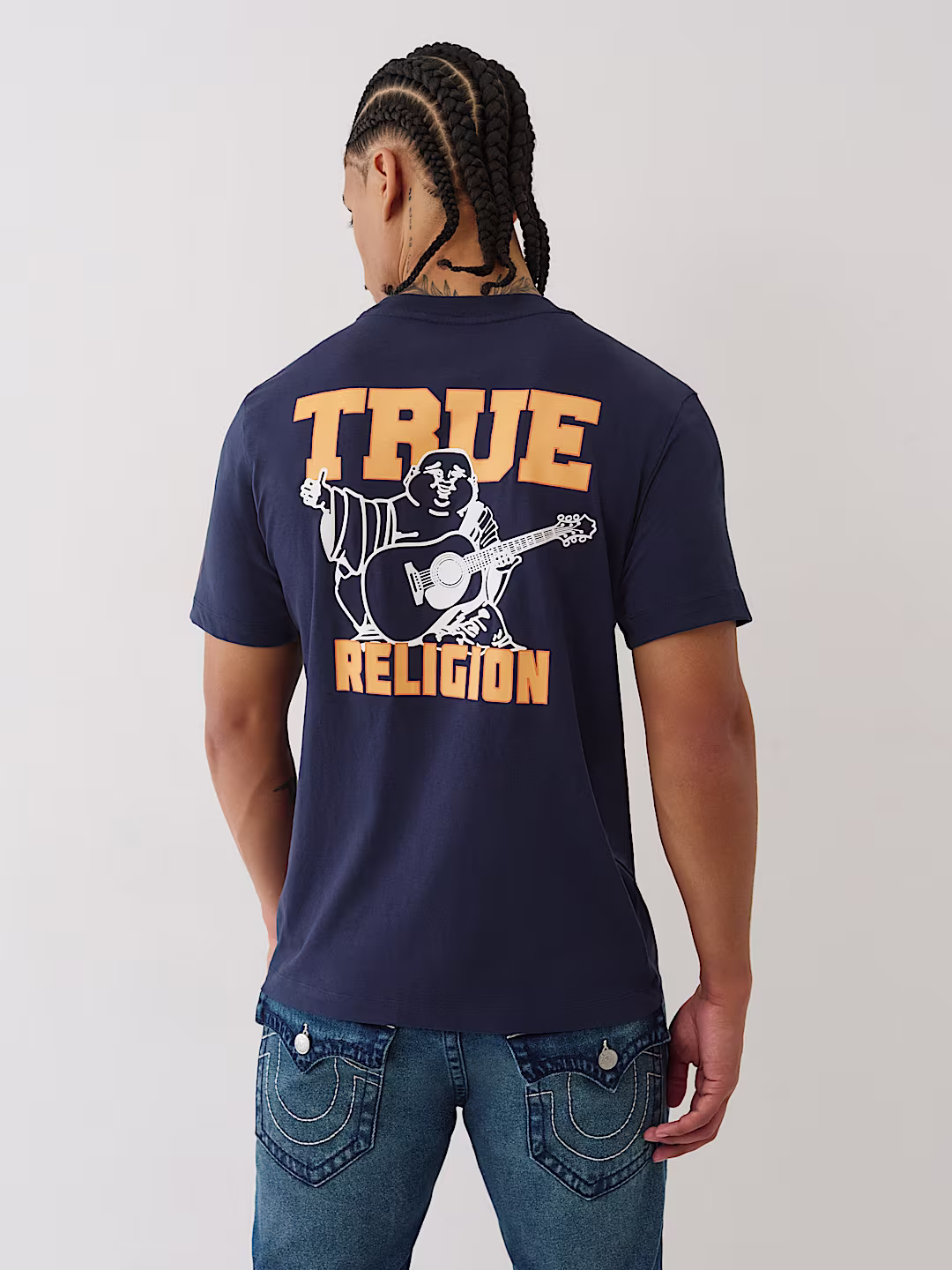 True Religion Black+ NAVY Logo T-Shirt