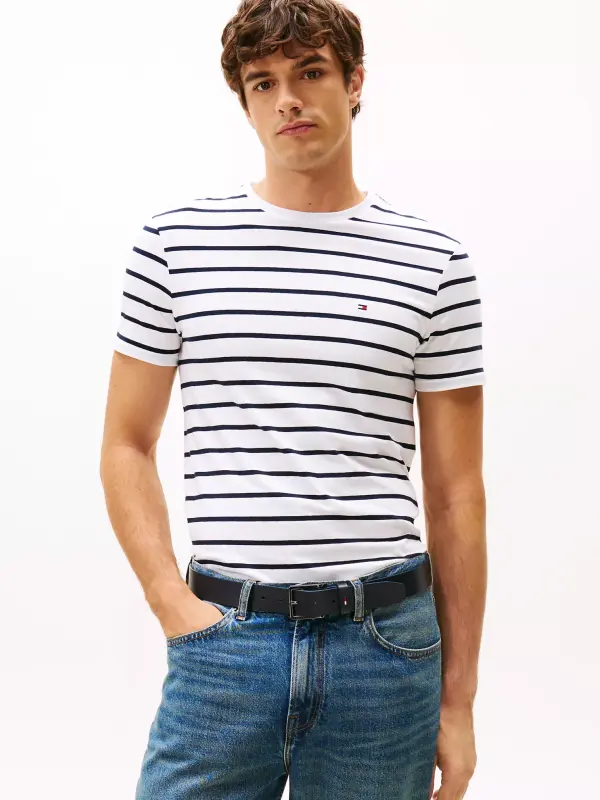 Tommy Hilfiger Men's Front Logo T-Shirt – Navy