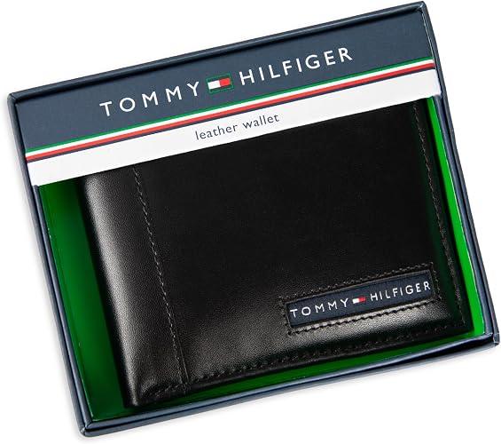 Tommy Hilfiger Men's Leather Orson RFID Bifold Wallet with Removable Passcase..