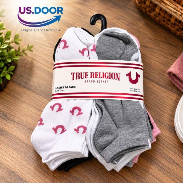 True Religion Ladies’ 12-Pack Low Cut Socks 