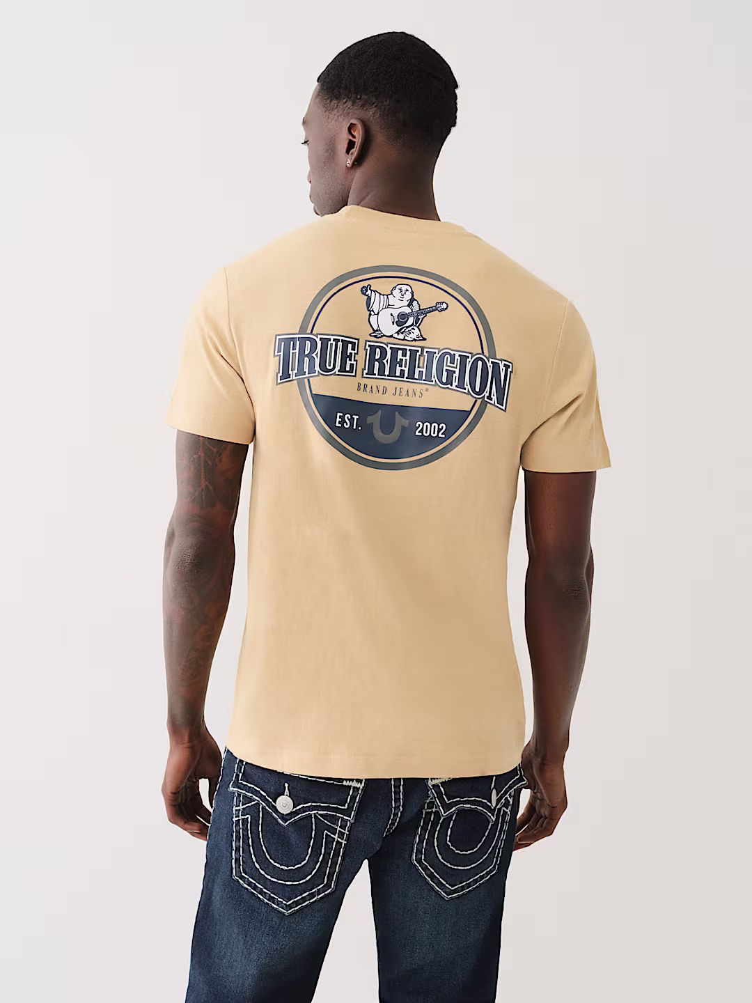 True Religion Beige Logo T-Shirt