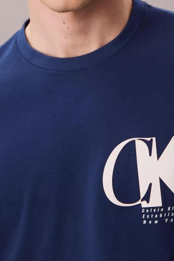 Calvin Klein Navy Blue CK Logo T-Shirt