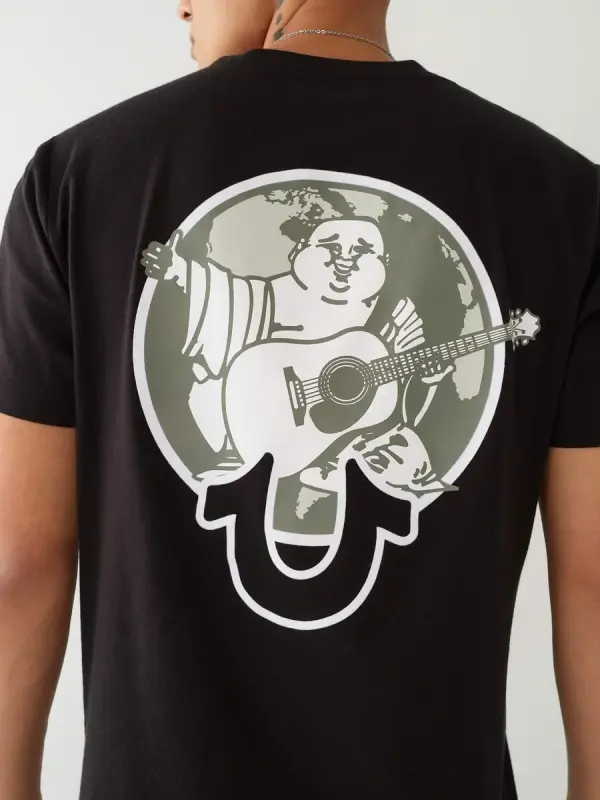 True Religion Black TRUE Back Print T-Shirt