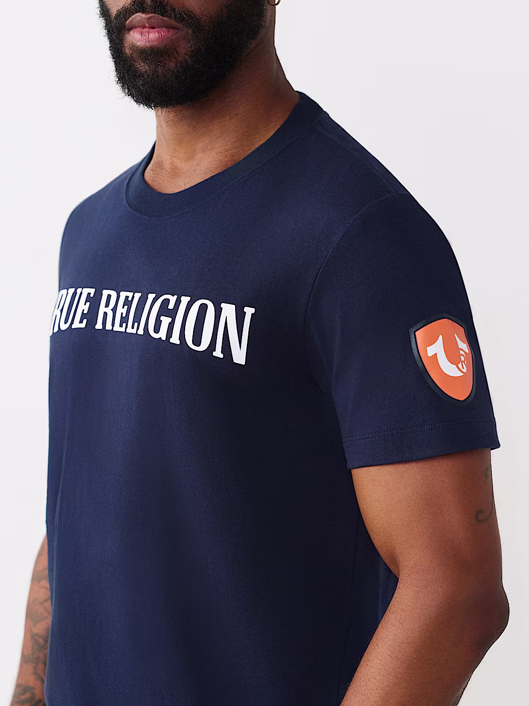 True Religion Men’s Graphic Back Print T-Shirt.