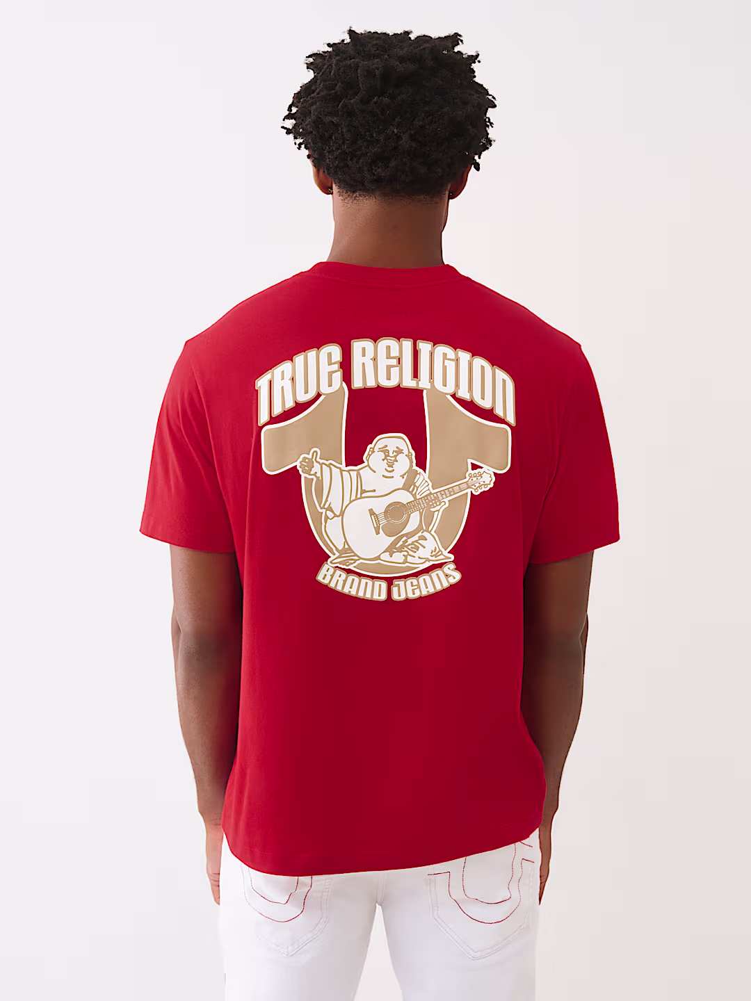 True Religion Men’s Red Buddha Logo T-Shirt