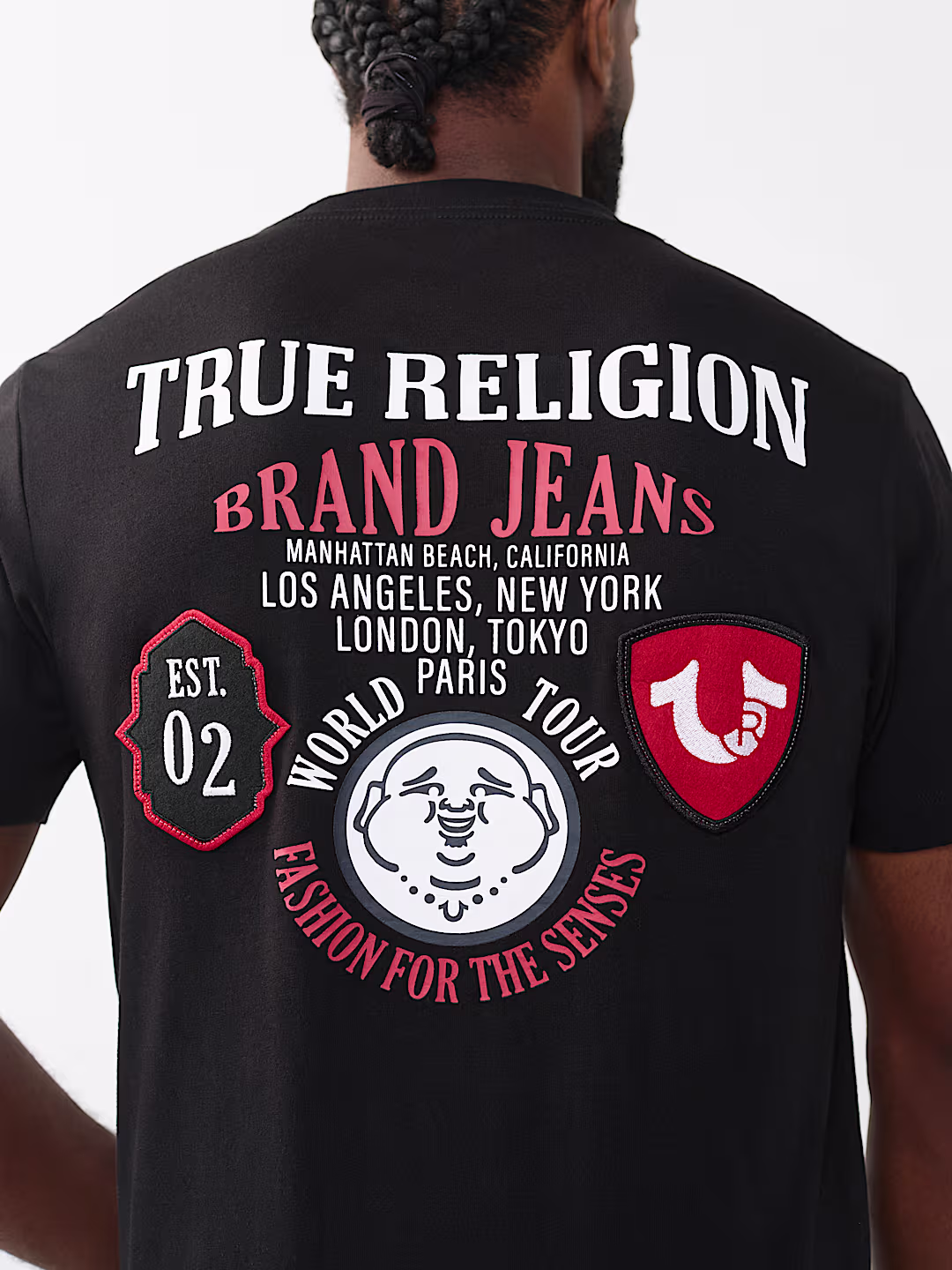 True Religion Men’s Black T-Shirt | 100% Cotton | Original