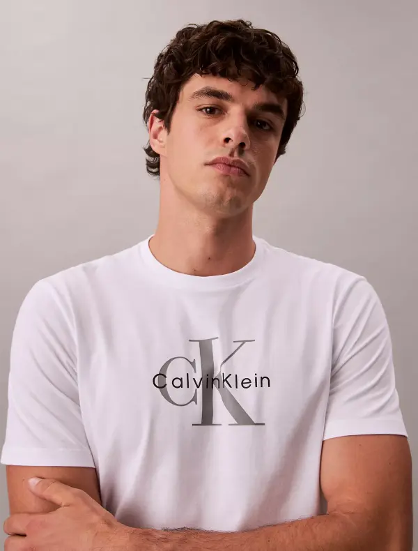 Calvin Klein Men’s White T-Shirt | 100% Cotton | Original