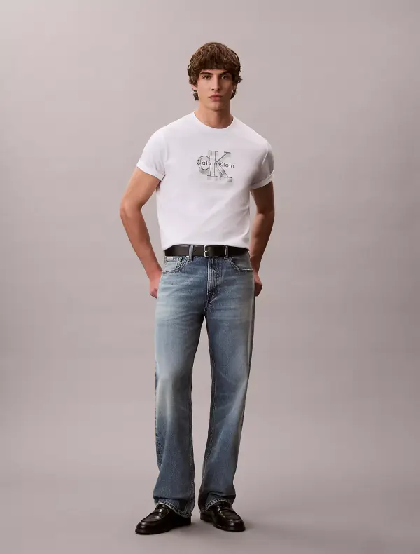 Calvin Klein Men’s White CK Logo T-Shirt White 