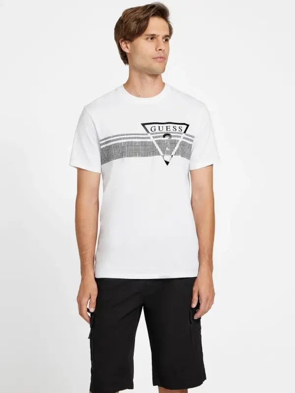 GUESS Men’s Luxe Triangle Signature T-Shirt