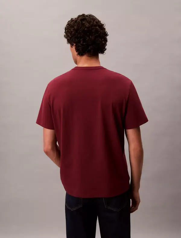 Calvin Klein Men’s Logo T-Shirt Burgundy