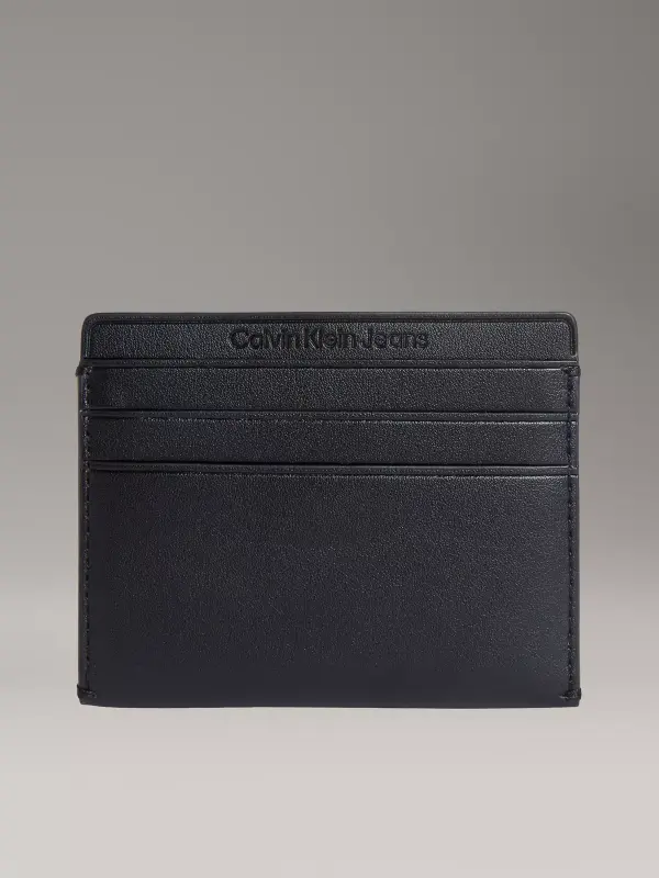 Calvin Klein Luxe Leather Monogram Card Holder