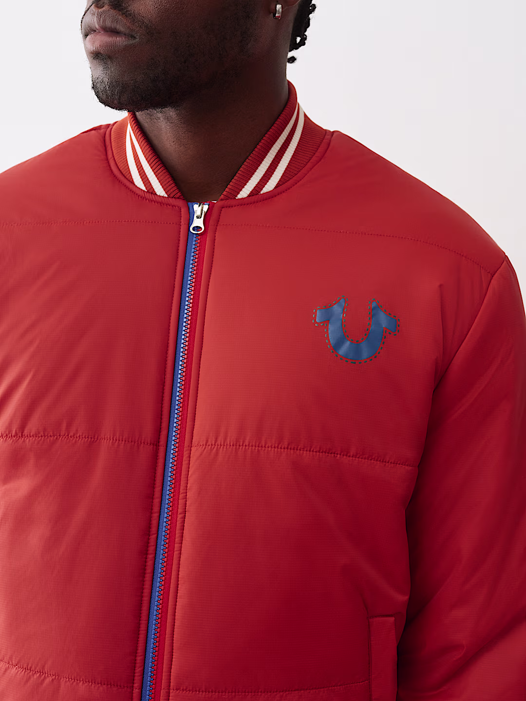 hs logo quilted bomber jacket
